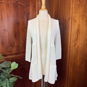 Anthropologie Cream Knit Cardigan